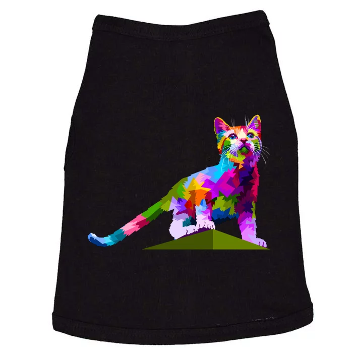 Colorful Curious Kitten Doggie Tank