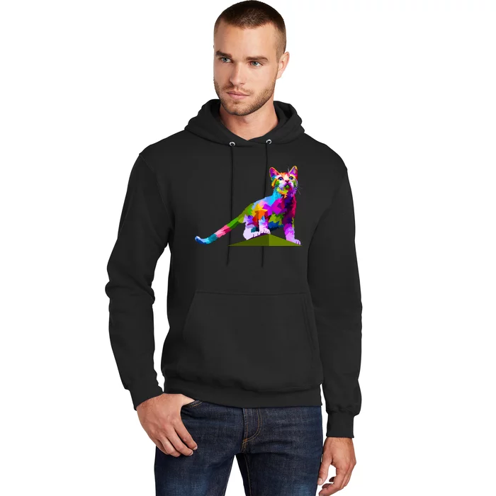 Colorful Curious Kitten Hoodie