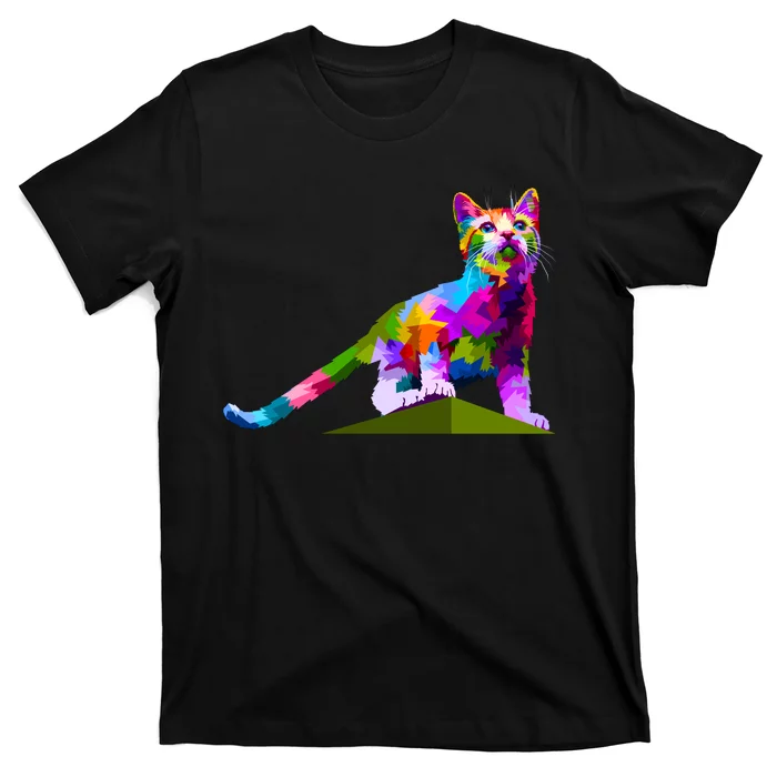 Colorful Curious Kitten T-Shirt