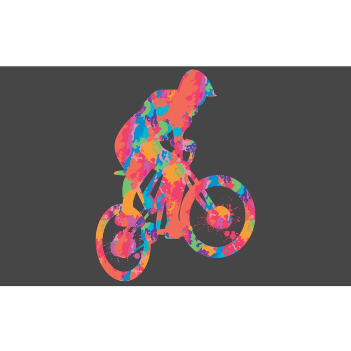 Colorful Cyclist Bumper Sticker