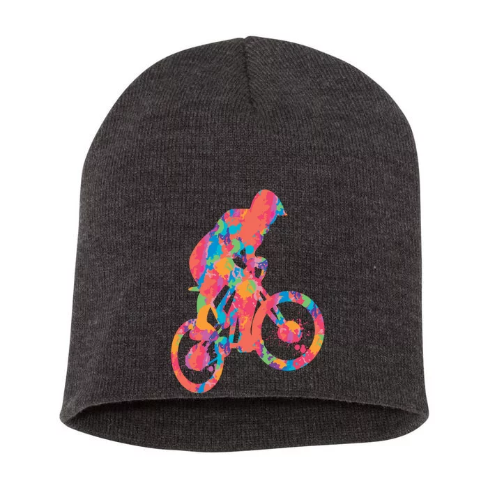 Colorful Cyclist Short Acrylic Beanie