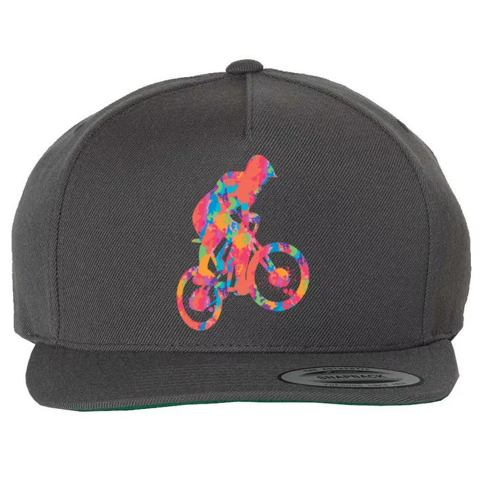 Colorful Cyclist Wool Snapback Cap