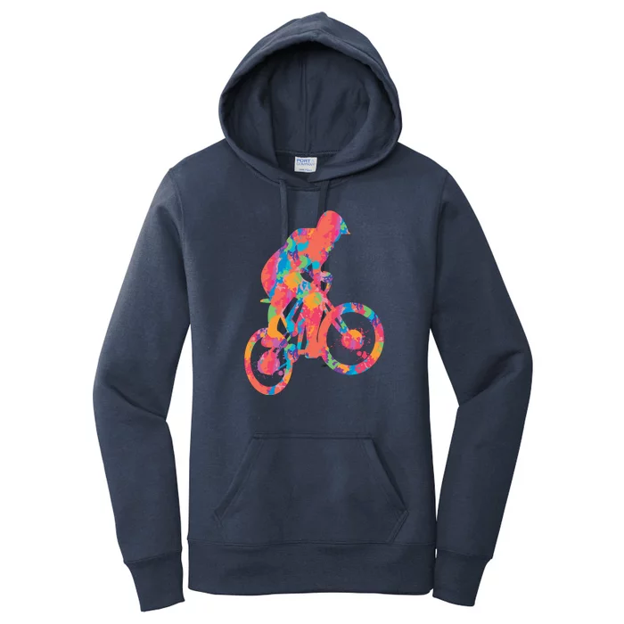 Colorful Cyclist Women's Pullover Hoodie