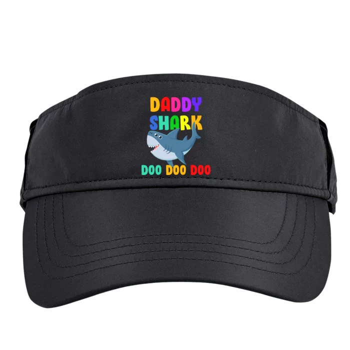 Colorful Daddy Shark Doo Doo Doo Adult Drive Performance Visor