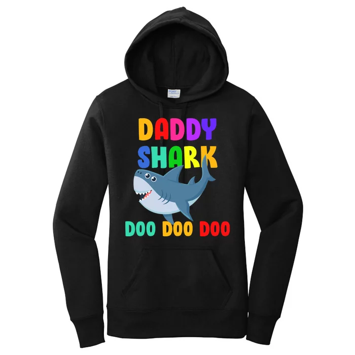 Colorful Daddy Shark Doo Doo Doo Women's Pullover Hoodie