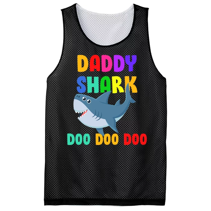 Colorful Daddy Shark Doo Doo Doo Mesh Reversible Basketball Jersey Tank