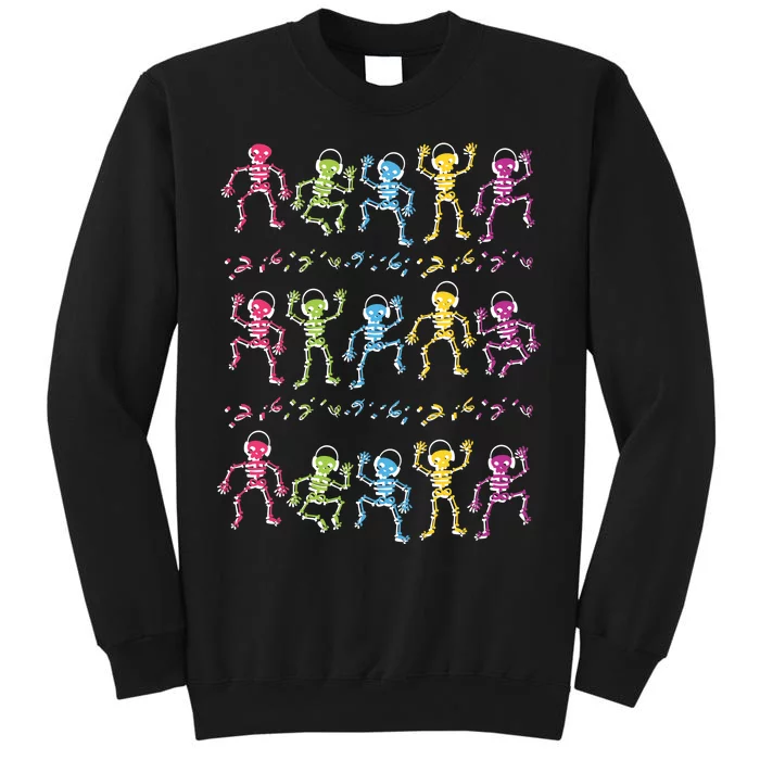 Colorful Dancing Skeletons Headphones Sweatshirt