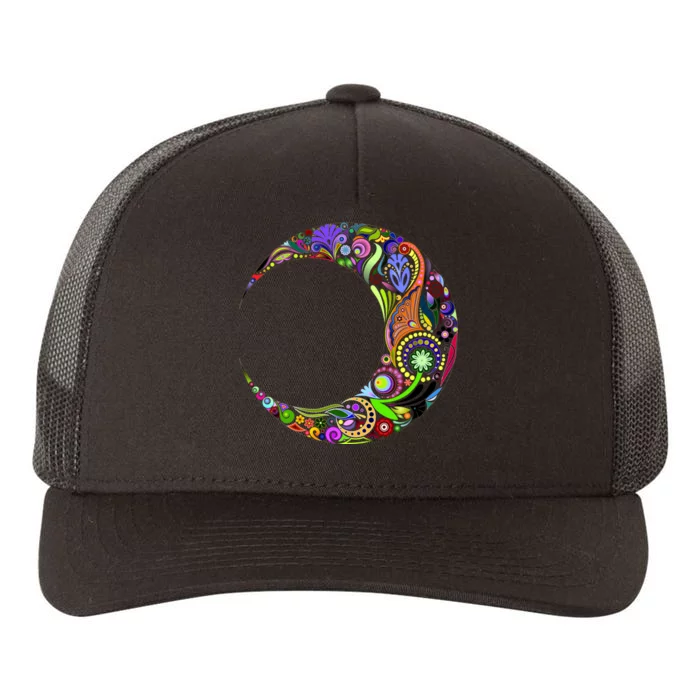 Colorful Demilune Half Moon Yupoong Adult 5-Panel Trucker Hat