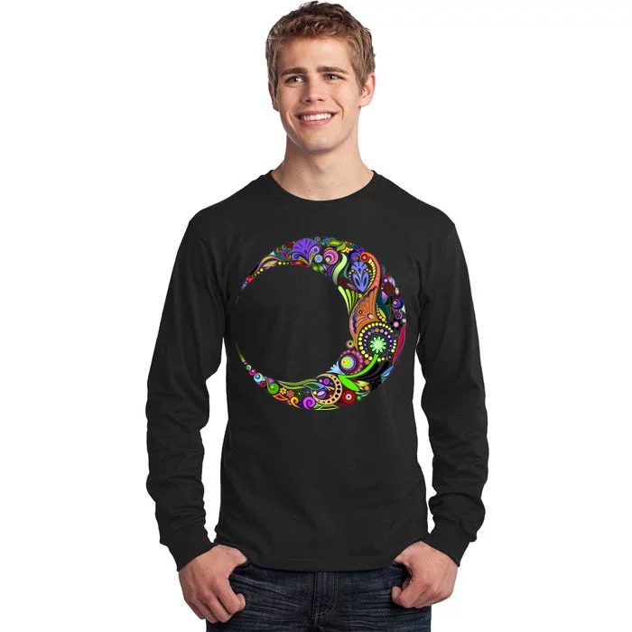 Colorful Demilune Half Moon Tall Long Sleeve T-Shirt