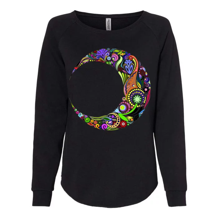 Colorful Demilune Half Moon Womens California Wash Sweatshirt