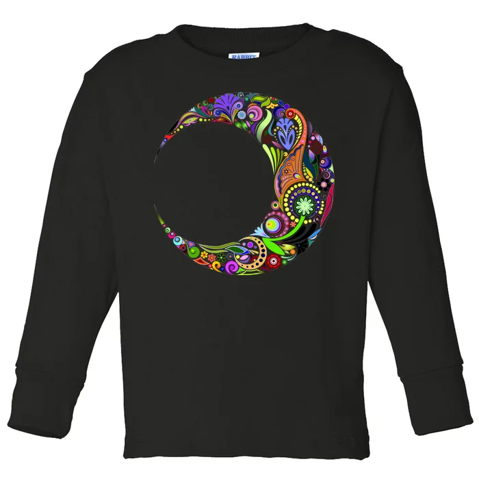 Colorful Demilune Half Moon Toddler Long Sleeve Shirt