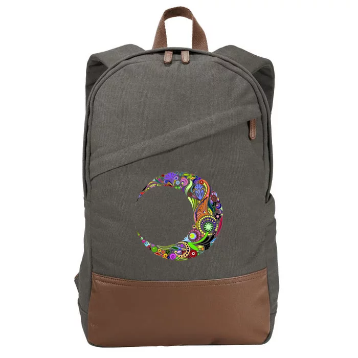 Colorful Demilune Half Moon Cotton Canvas Backpack