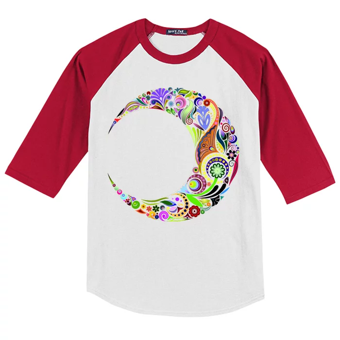 Colorful Demilune Half Moon Kids Colorblock Raglan Jersey