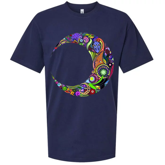 Colorful Demilune Half Moon Sueded Cloud Jersey T-Shirt