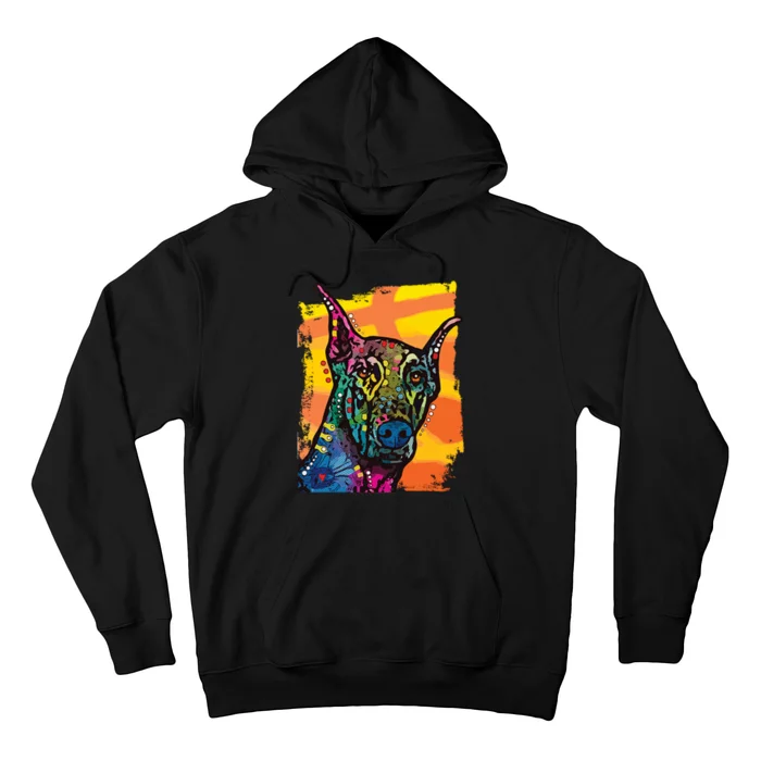 Colorful Doberman Dog Hoodie