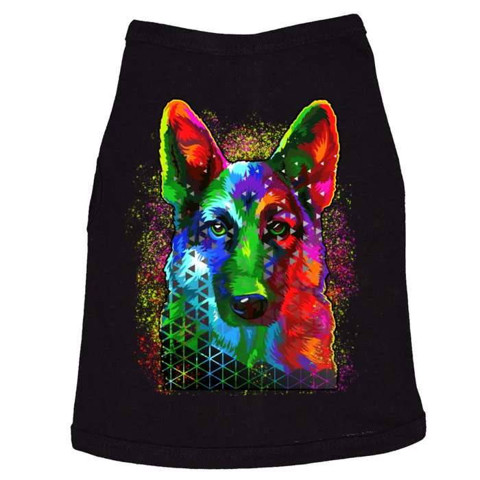 Colorful Dog German Shepard Doggie Tank