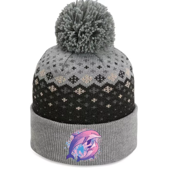 Colorful Dolphin The Baniff Cuffed Pom Beanie