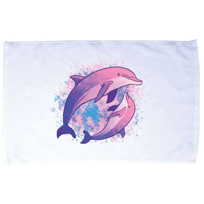 Colorful Dolphin Microfiber Hand Towel