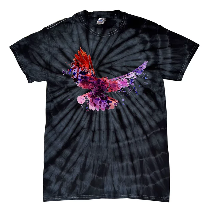 Colorful Dove Tie-Dye T-Shirt