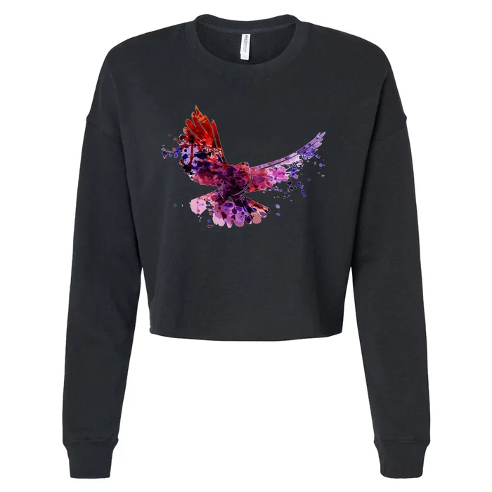 Colorful Dove Cropped Pullover Crew