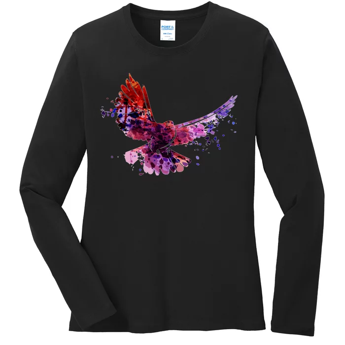 Colorful Dove Ladies Long Sleeve Shirt