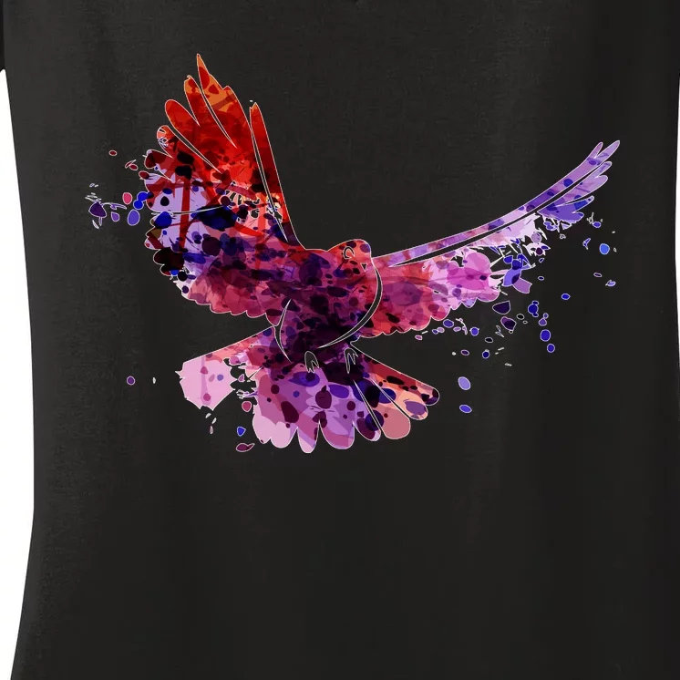 Colorful Dove Women's V-Neck T-Shirt