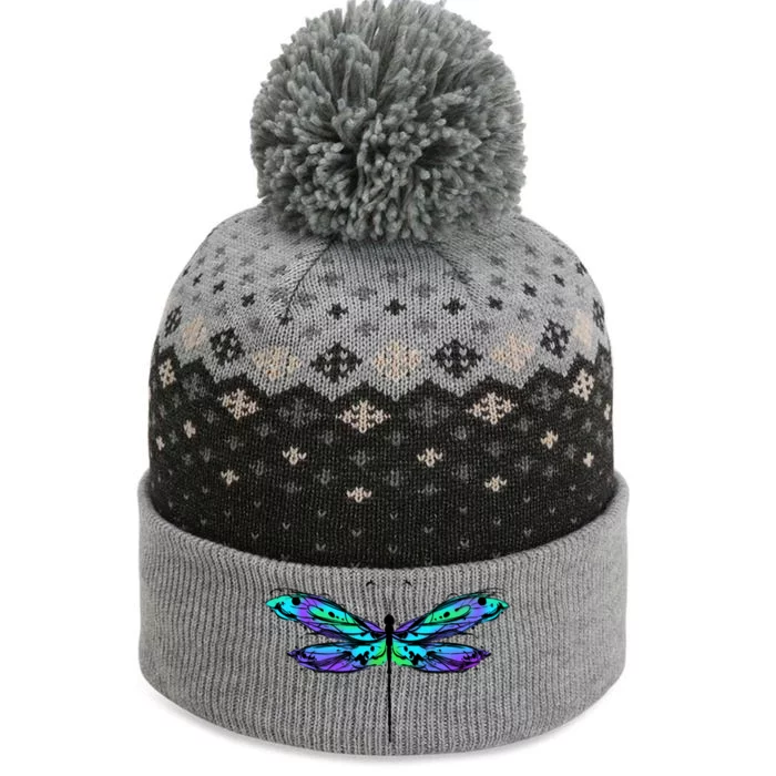 Colorful Dragonfly The Baniff Cuffed Pom Beanie