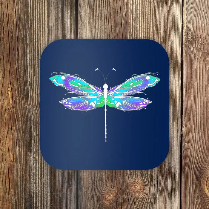 Colorful Dragonfly Coaster