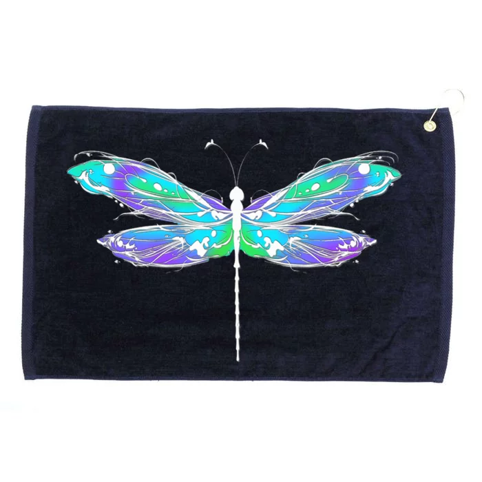 Colorful Dragonfly Grommeted Golf Towel