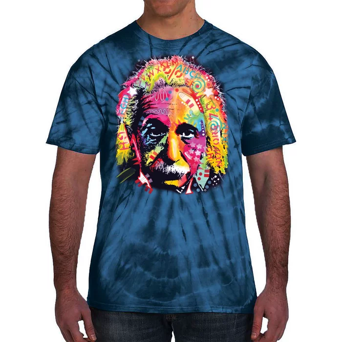 Colorful Einstein Trippy Face Tie-Dye T-Shirt