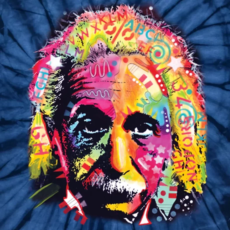 Colorful Einstein Trippy Face Tie-Dye T-Shirt