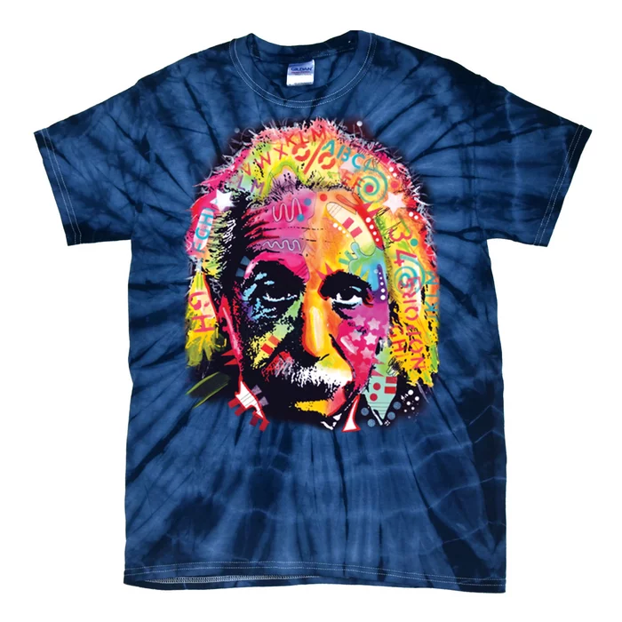 Colorful Einstein Trippy Face Tie-Dye T-Shirt