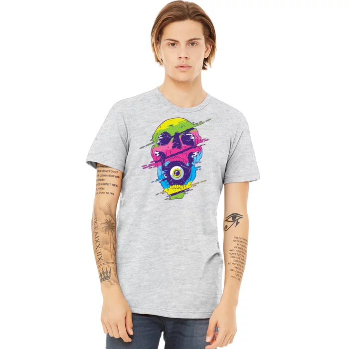 Colorful Eye Skull Premium T-Shirt