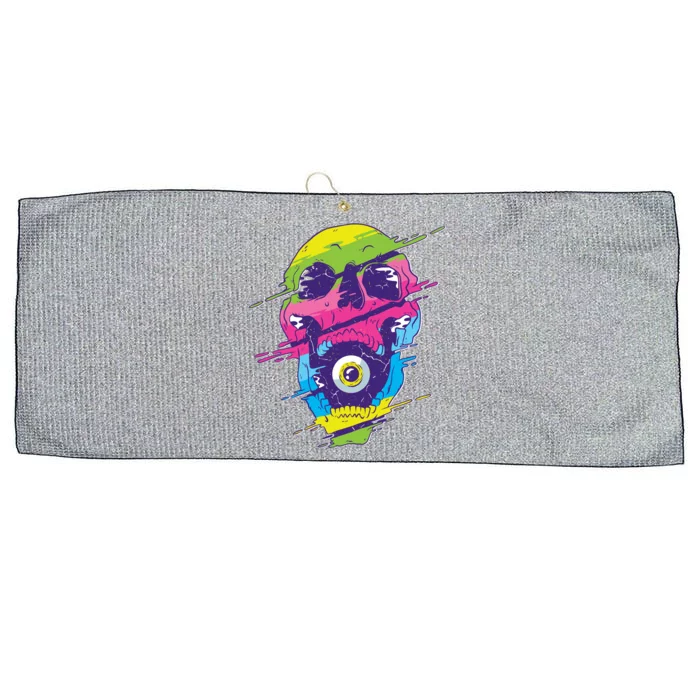 Colorful Eye Skull Large Microfiber Waffle Golf Towel