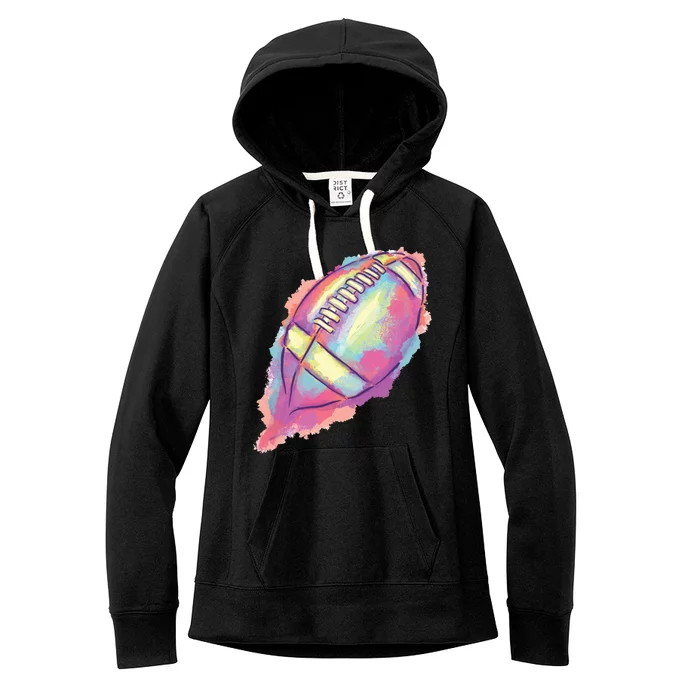 Colorful Football Graphic Women's Fleece Hoodie