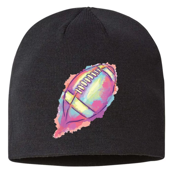 Colorful Football Graphic 8 1/2in Sustainable Knit Beanie