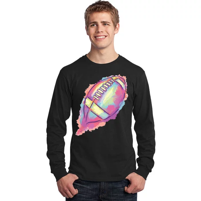 Colorful Football Graphic Tall Long Sleeve T-Shirt