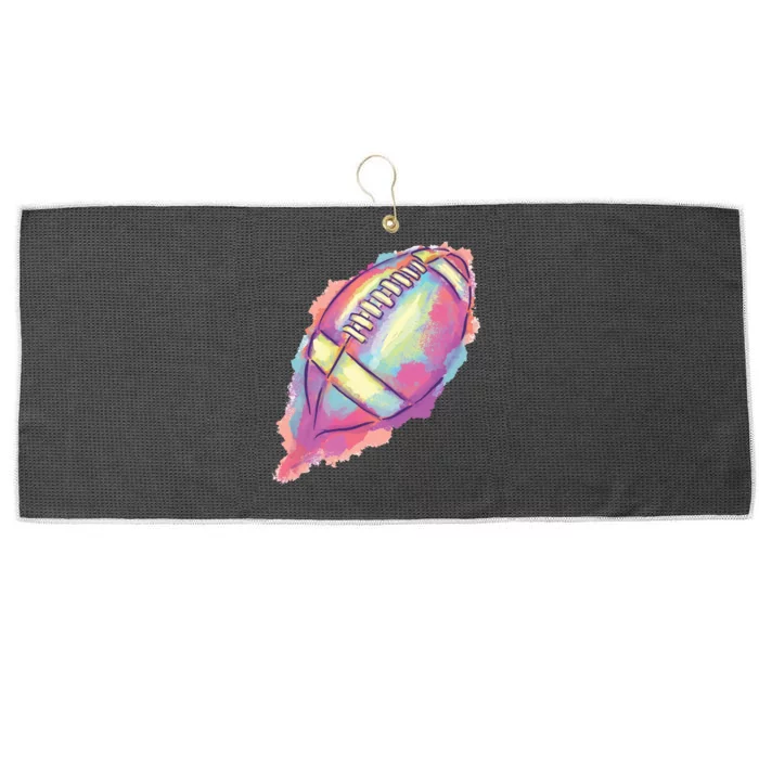 Colorful Football Graphic Large Microfiber Waffle Golf Towel