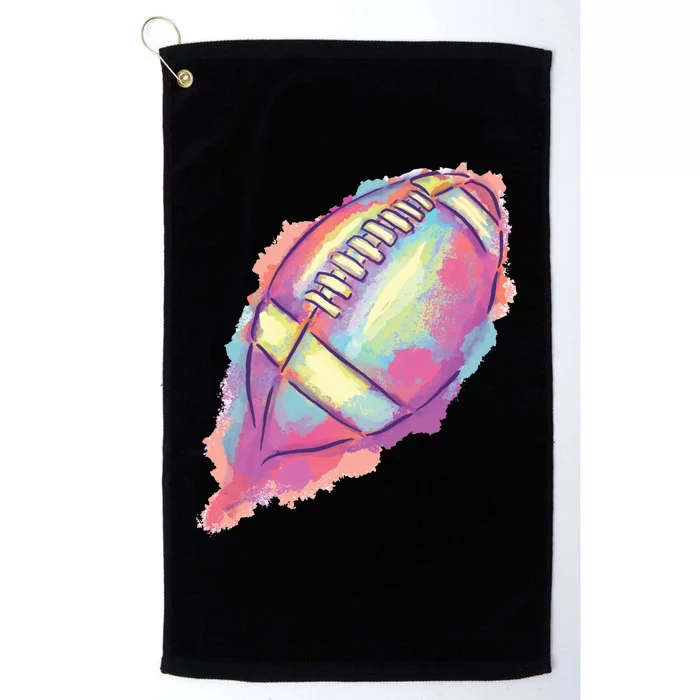 Colorful Football Graphic Platinum Collection Golf Towel