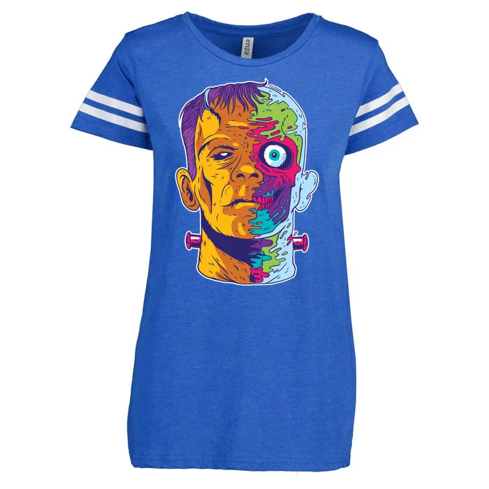 Colorful Frankenstein Enza Ladies Jersey Football T-Shirt