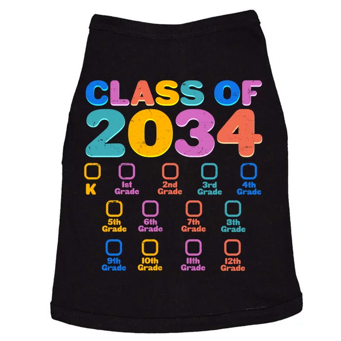 Colorful Future Class of 2034 Graduation Checklist Doggie Tank