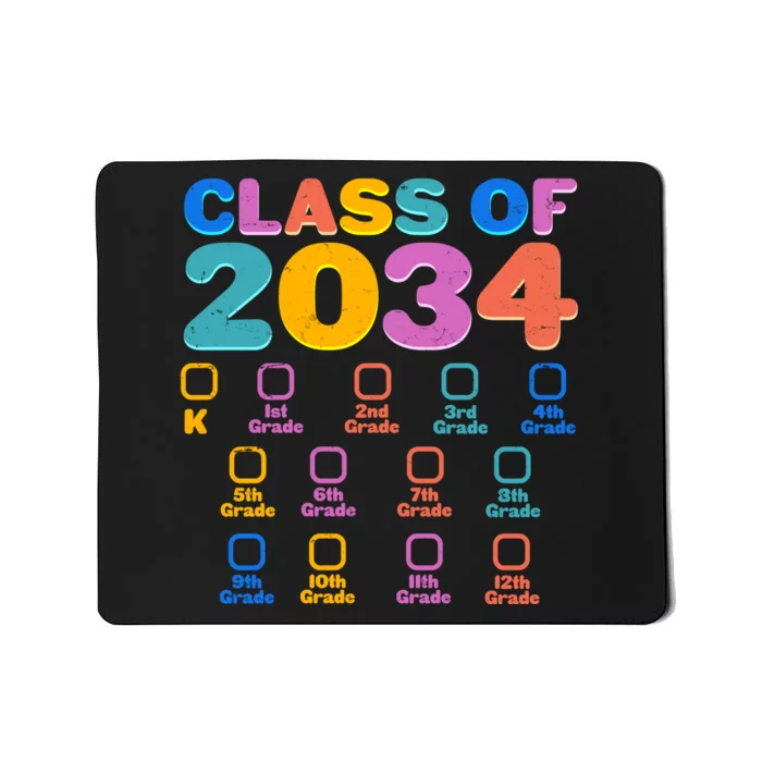 Colorful Future Class of 2034 Graduation Checklist Mousepad