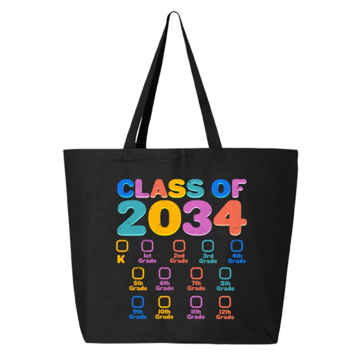 Colorful Future Class of 2034 Graduation Checklist 25L Jumbo Tote