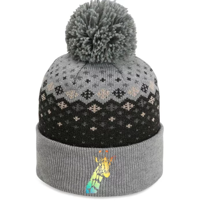 Colorful Giraffe The Baniff Cuffed Pom Beanie