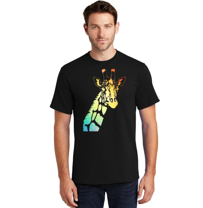 Colorful Giraffe Tall T-Shirt