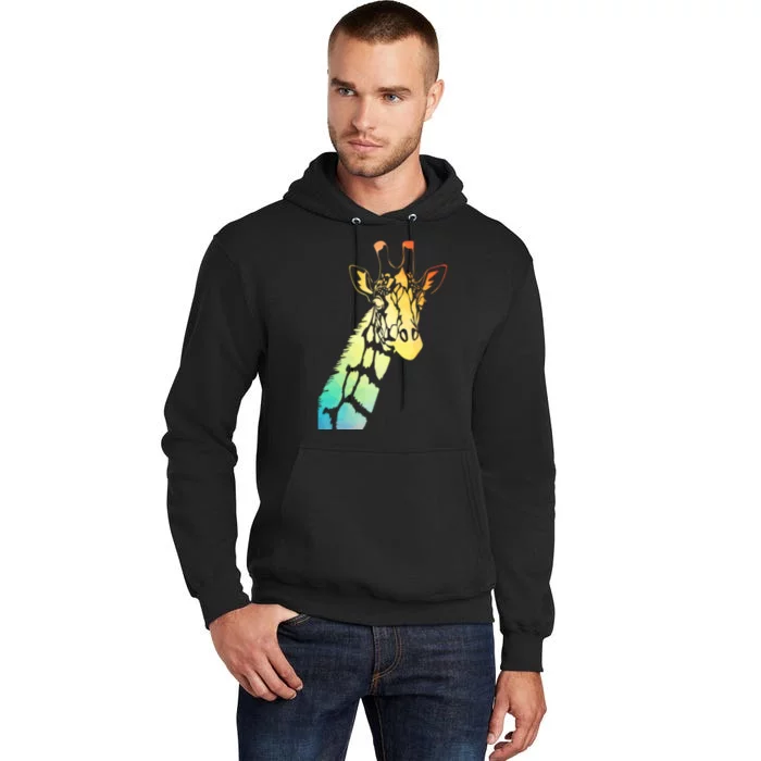 Colorful Giraffe Tall Hoodie