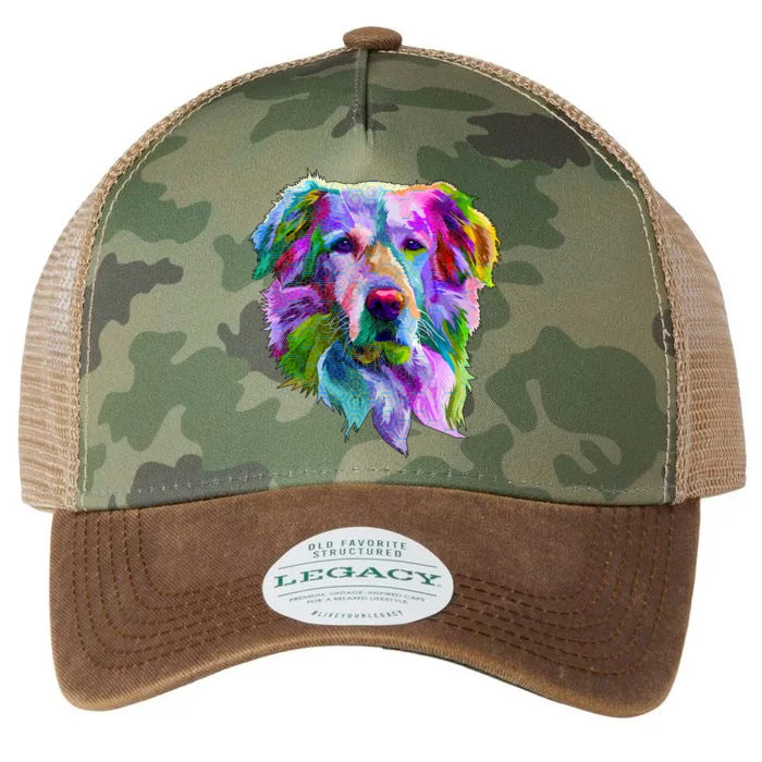 Colorful Golden Retriever Legacy Tie Dye Trucker Hat