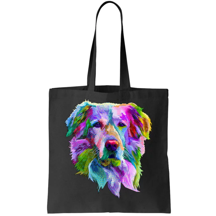 Colorful Golden Retriever Tote Bag