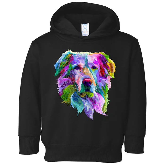 Colorful Golden Retriever Toddler Hoodie