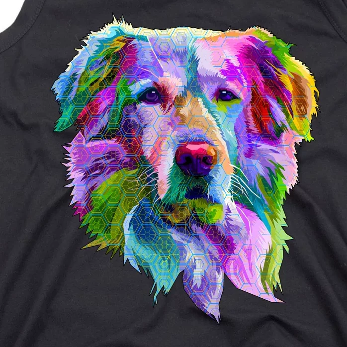 Colorful Golden Retriever Tank Top